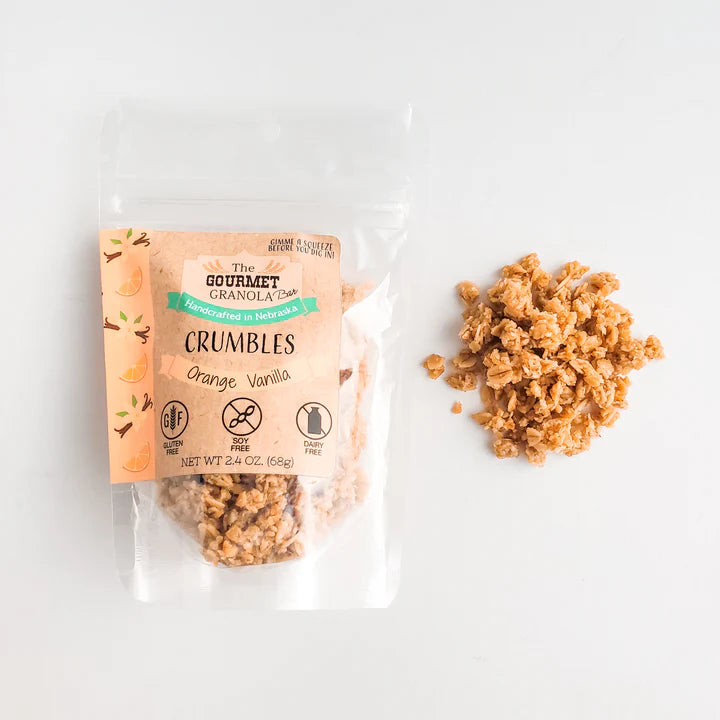 Gourmet Granola - Orange Vanilla Granola Bar Crumbles (Orange Cardamom)