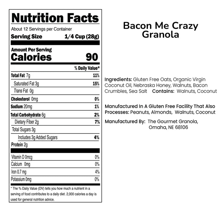 Gourmet Granola - Bacon Me Crazy Granola