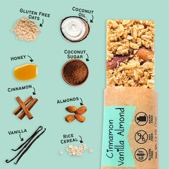 Gourmet Granola - Individual Cinnamon Vanilla Almond Granola Bars