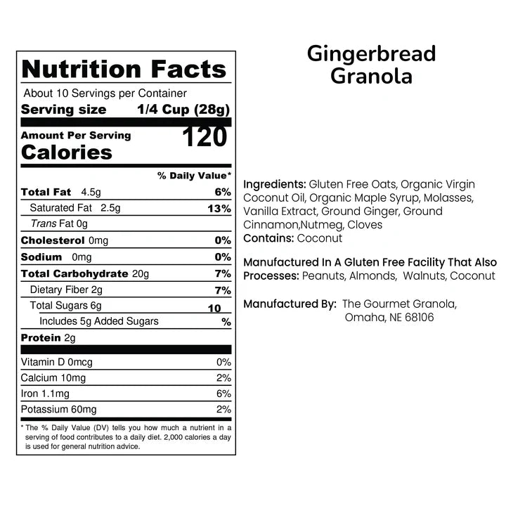 Gourmet Granola - Gingerbread Granola