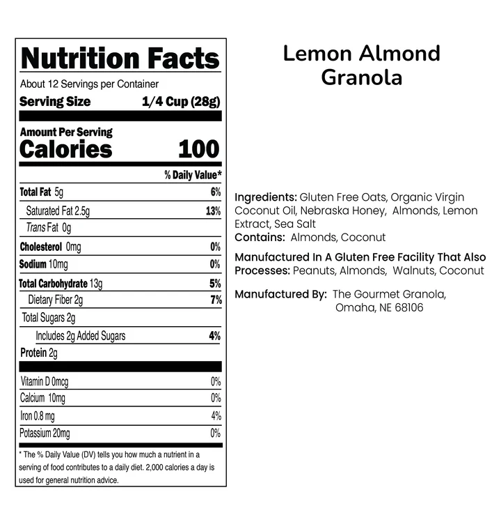 Gourmet Granola - Lemon Almost Granola