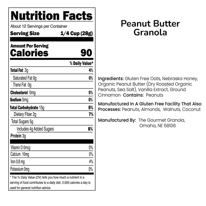 Gourmet Granola - Peanut Butter Granola